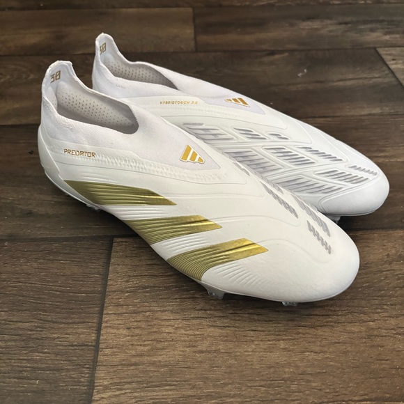 Adidas Men's Predator Elite LL FG Soccer Cleats White Gold Size 9.5 NEW - Picture 1 of 6
